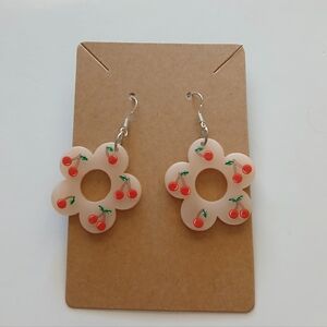 Fashion Jewelry Floral Cherry Earrings